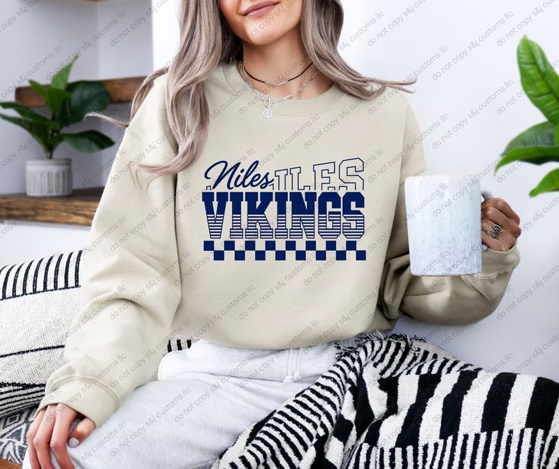 Niles Vikings Solid Checkered