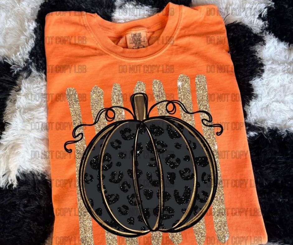 Pumpkin Cheetah Print