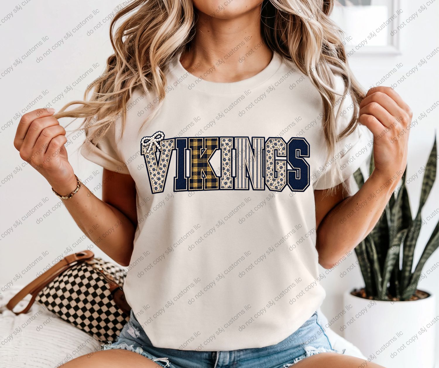Faux Embroidered Vikings Faux Embroidered Vikings