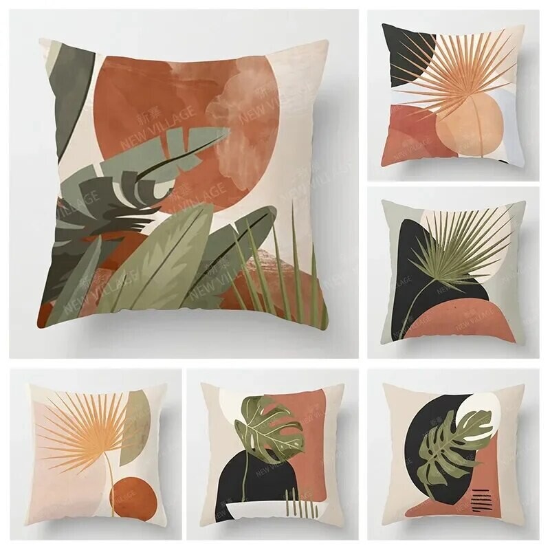 HOME - Nordic fall home decor throw pillowcase sofa Cushion cover - boho abstract geometric morandi