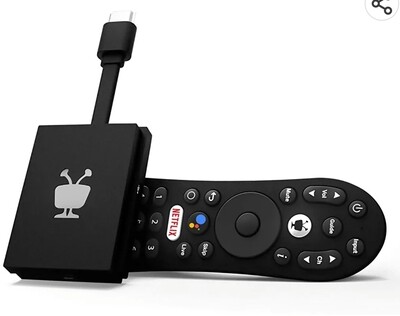 Unlocked TiVo - Stream 4K UHD Streaming Media Player with Google Assistance Voice Control Remote - Black