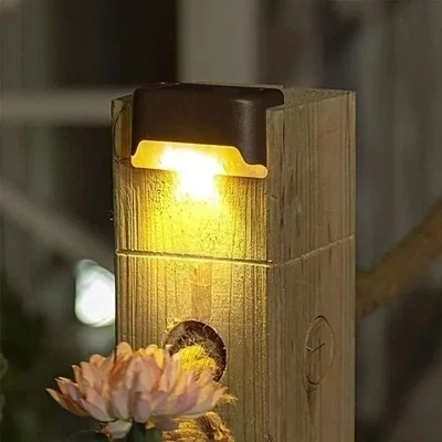Solar Stair Lights : Auto Light Up In The Dark ( Pack of 4 )