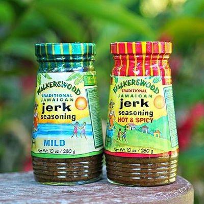 Walkerswood Traditional Jamaican Jerk Seasoning, Hot &amp; Spicy/Mild, 10 oz