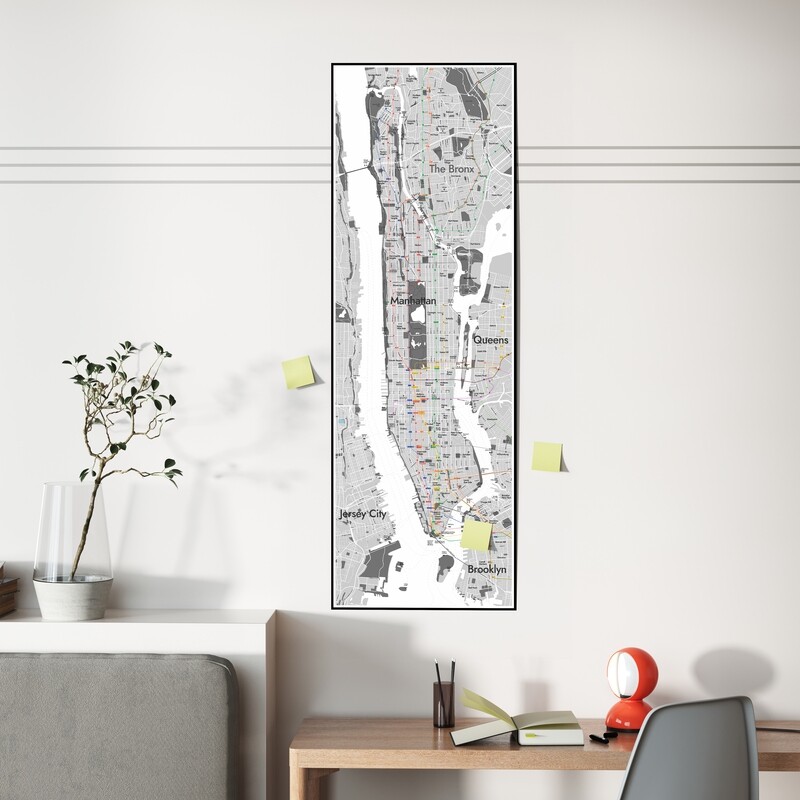 Map Of New York (Black and White) (M)