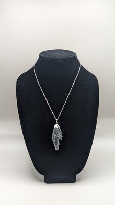 Black Kyanite - Silver or Gold Necklace