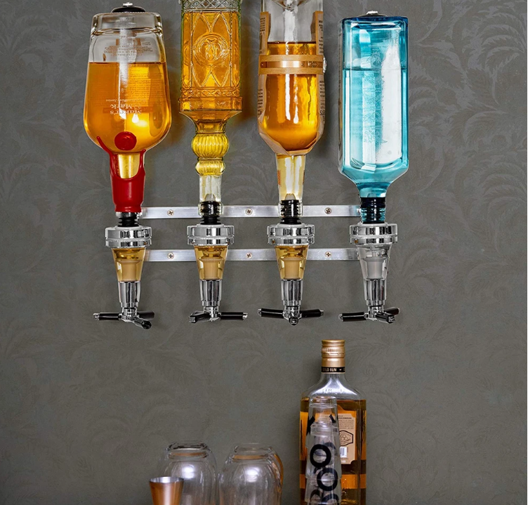 Wall-Mount Libation Bottle Dispenser