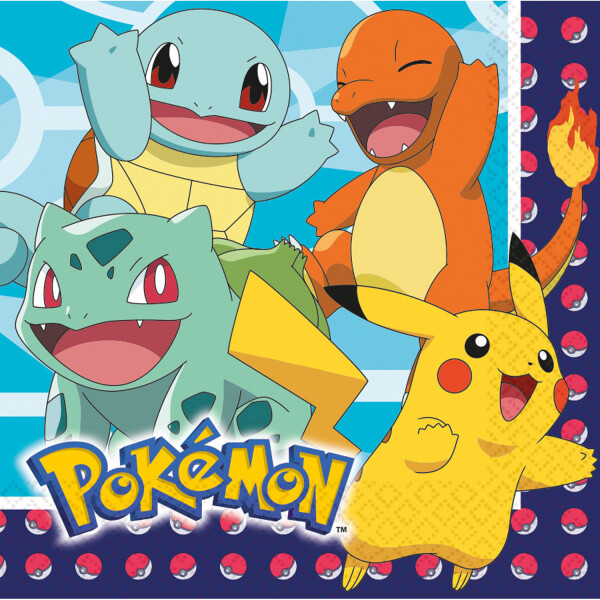 SERVIETTES POKEMON X12