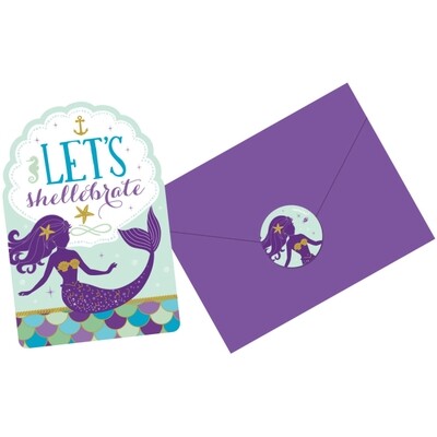 CARTONS D'INVITATION SIRENE X8