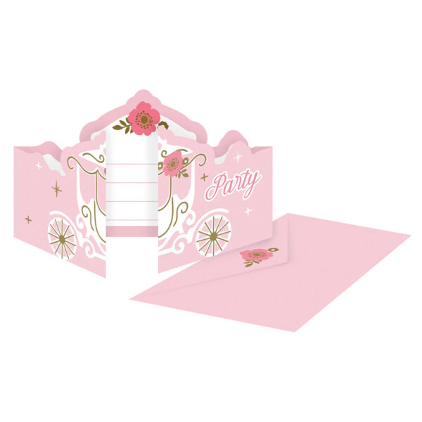 CARTONS D'INVITATTION PRINCESSE X8
