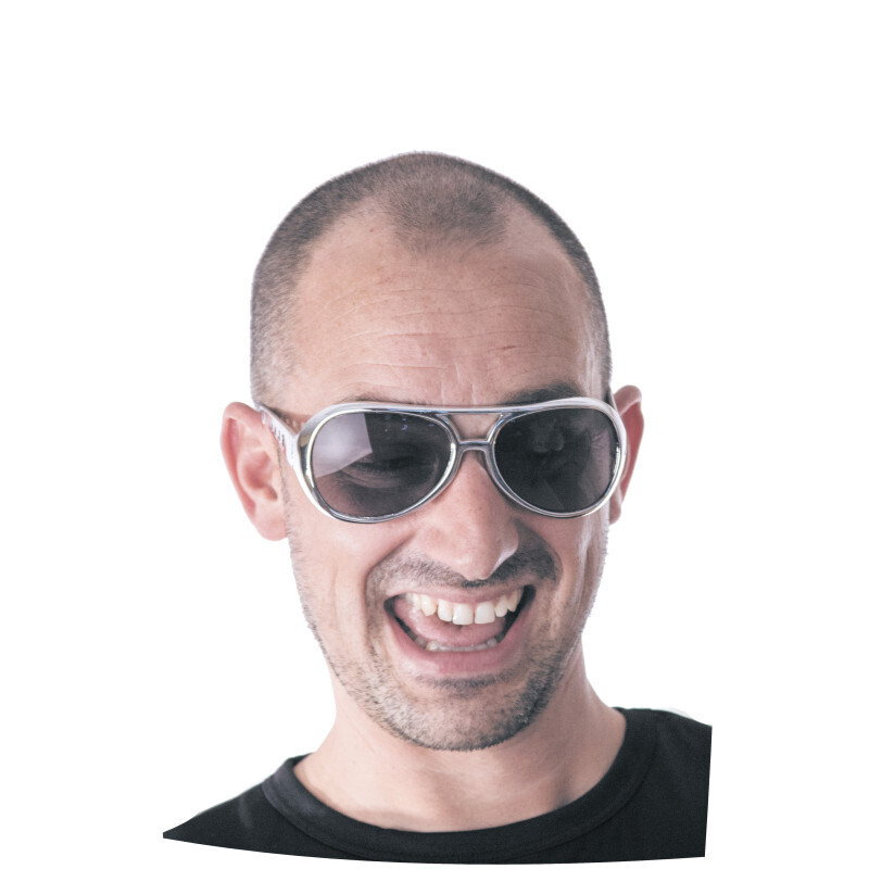 LUNETTES ROCKER ARGENT ADULTE