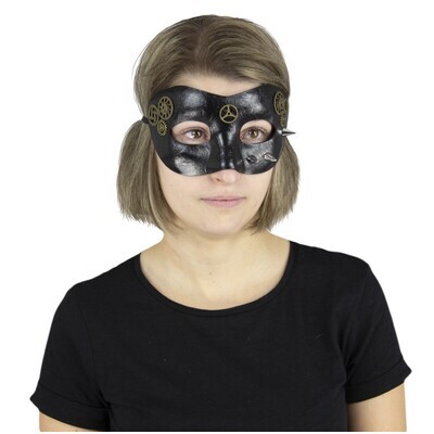 MASQUE STEAMPUNK NOIR ADULTE