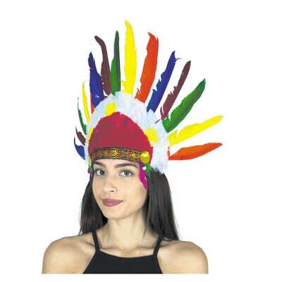 COIFFE INDIEN MULTCOLORE ADULTE
