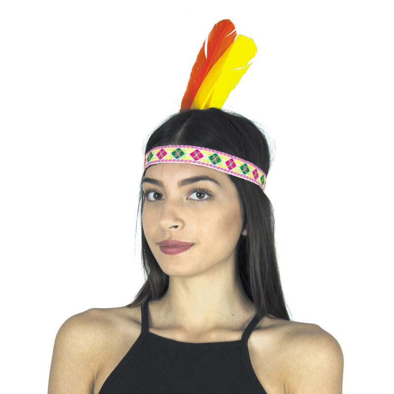 BANDEAU INDIEN 2 PLUMES ADULTE