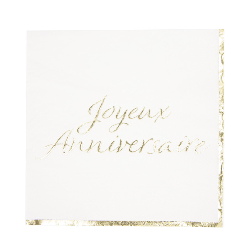 SERVIETTES JOYEUX ANNIVERSAIRE X16