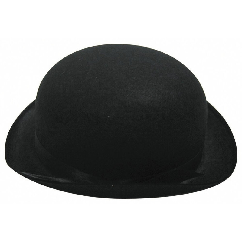 CHAPEAU MELON FEUTRE NOIR ADULTE