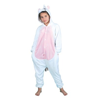 COSTUME KIGURUMI LICORNE ROSE ET BLANCHE ENFANT