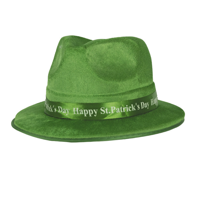 CHAPEAU BORSALINO VERT ST PATRICK ADULTE