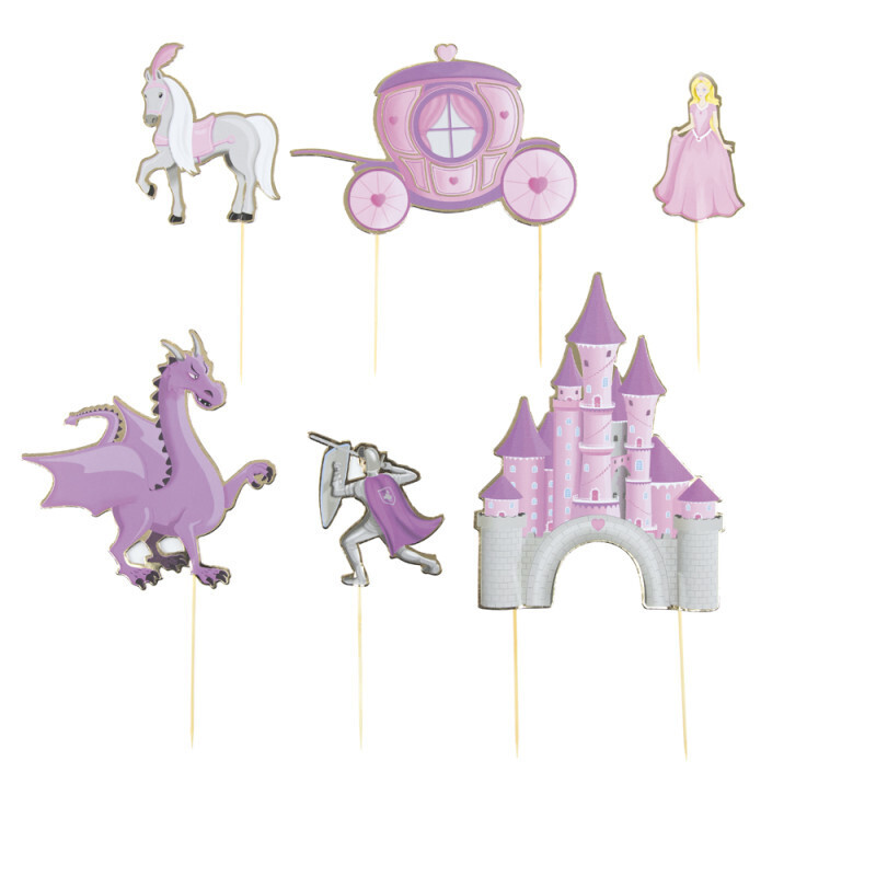 SET DE 6 PICS A GATEAU PRINCESSE