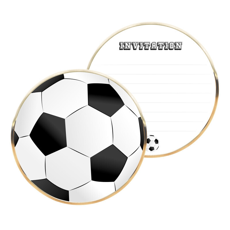 CARTONS D'INVITATION FOOT X8