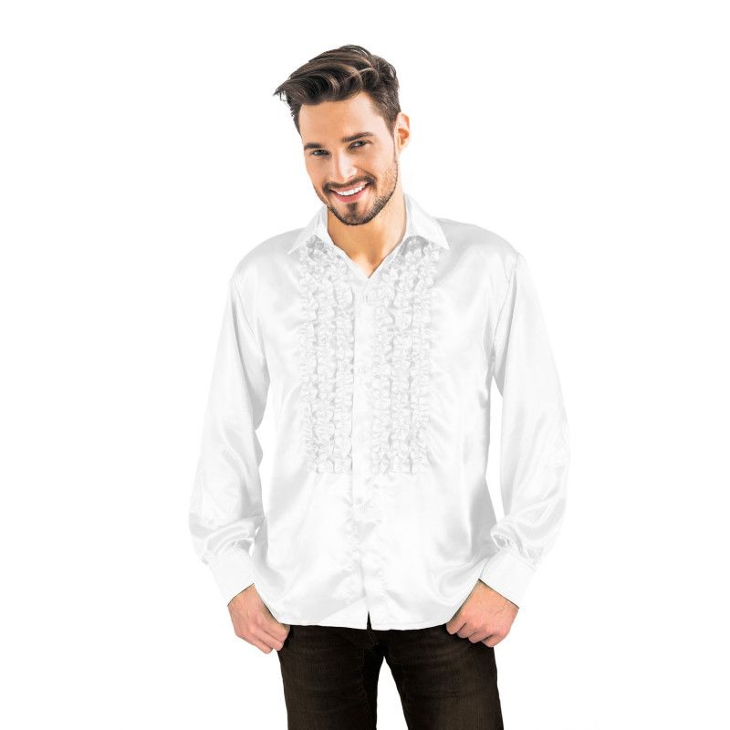 CHEMISE DISCO BLANCHE ADULTE