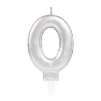 BOUGIE CHIFFRE ARGENT