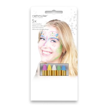 BATONS MAQUILLAGE COULEURS PASTELS X5