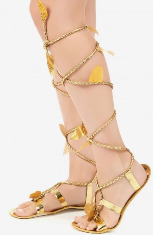 SANDALES ROMAINES DORES