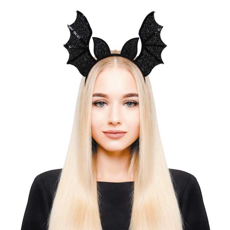 SERRE-TETE SEQUINS GLAM BAT ADULTE