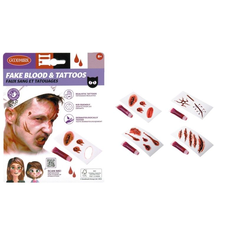 SET FAUX SANG ET TATOUAGES