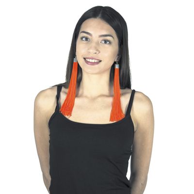 BOUCLES D'OREILLES FRANGES FLUOS