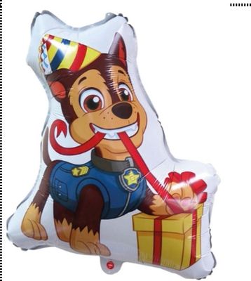BALLON ALUMINIUM CHASE ANNIVERSAIRE