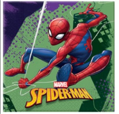 SERVIETTES SPIDERMAN X16