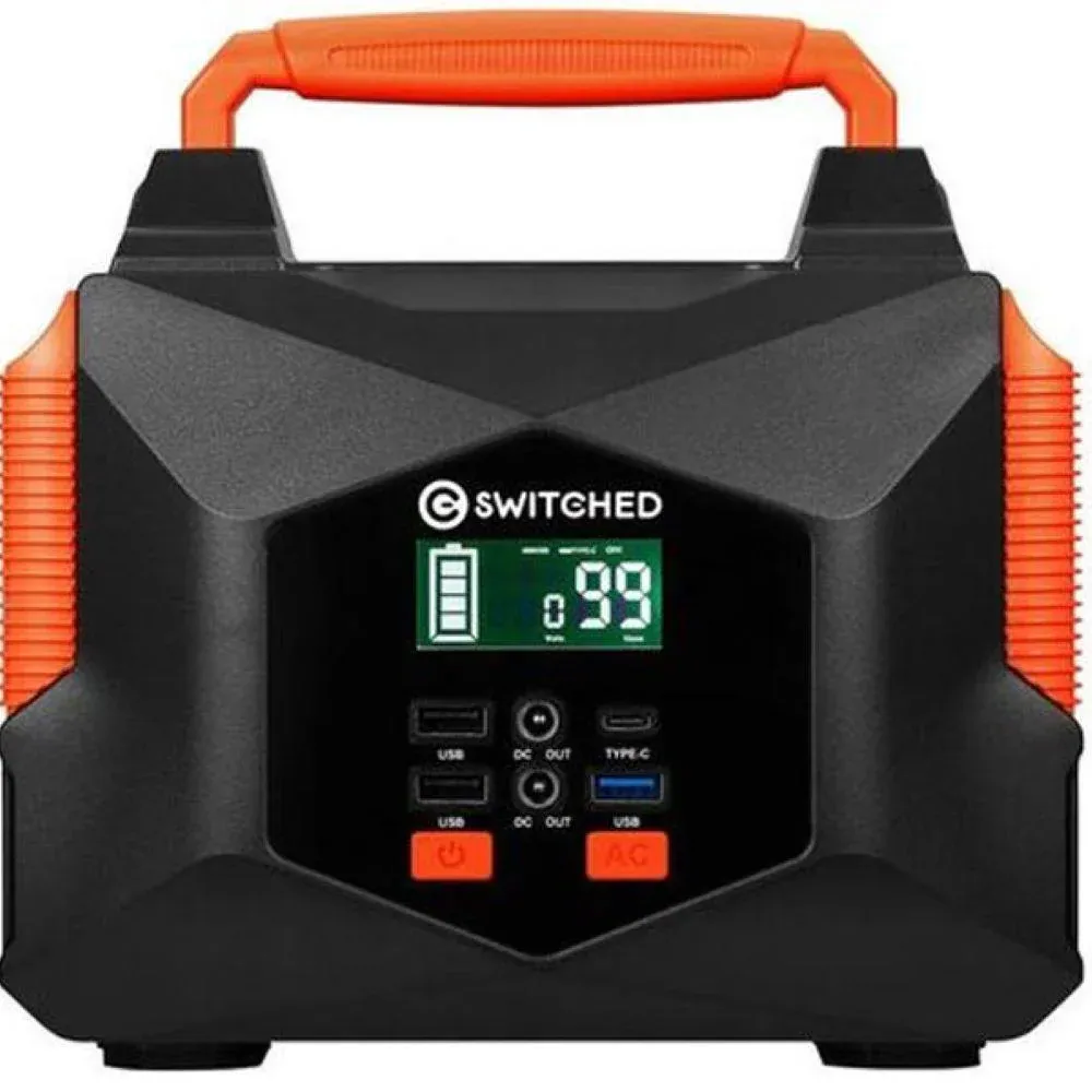 Switched 200W 146.52WH Portable Power Station (SWD-8900-BK)