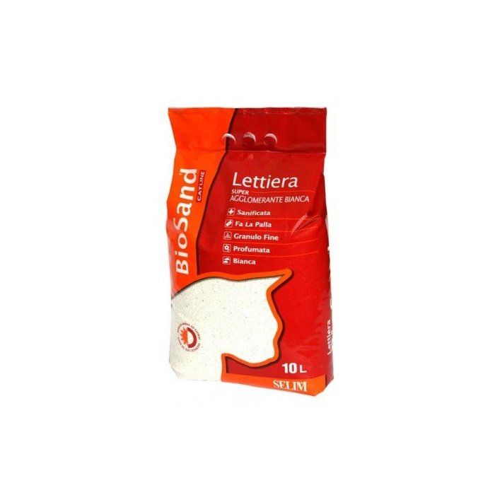 BIOSAND LETTIERA SUPER AGGLOMERANTE BIANCA DA 10 LITRI