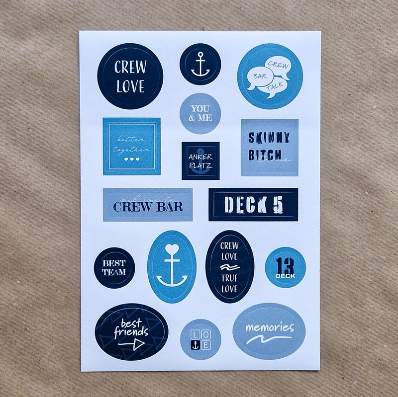 Stickerbogen "Crew Love"