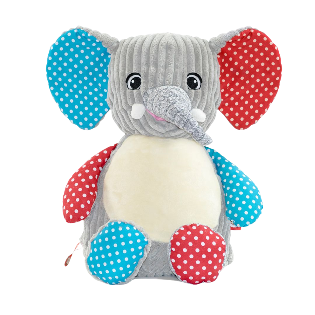 Blue and red elephant