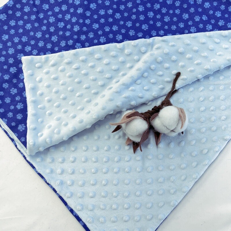 Cotton blanket + minky 