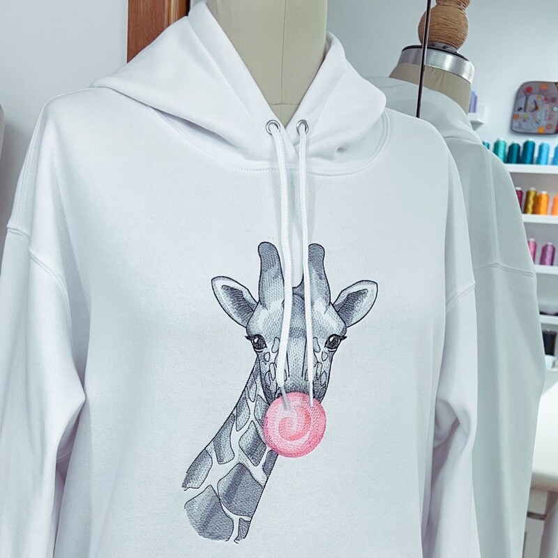 Embroidered Hoodie « Giraffe »