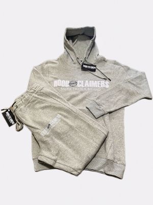 Unisex Fleece Heather Grey Pullover Jogger Set