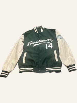 HUNTER GREEN/CREAM LETTERMAN JACKET