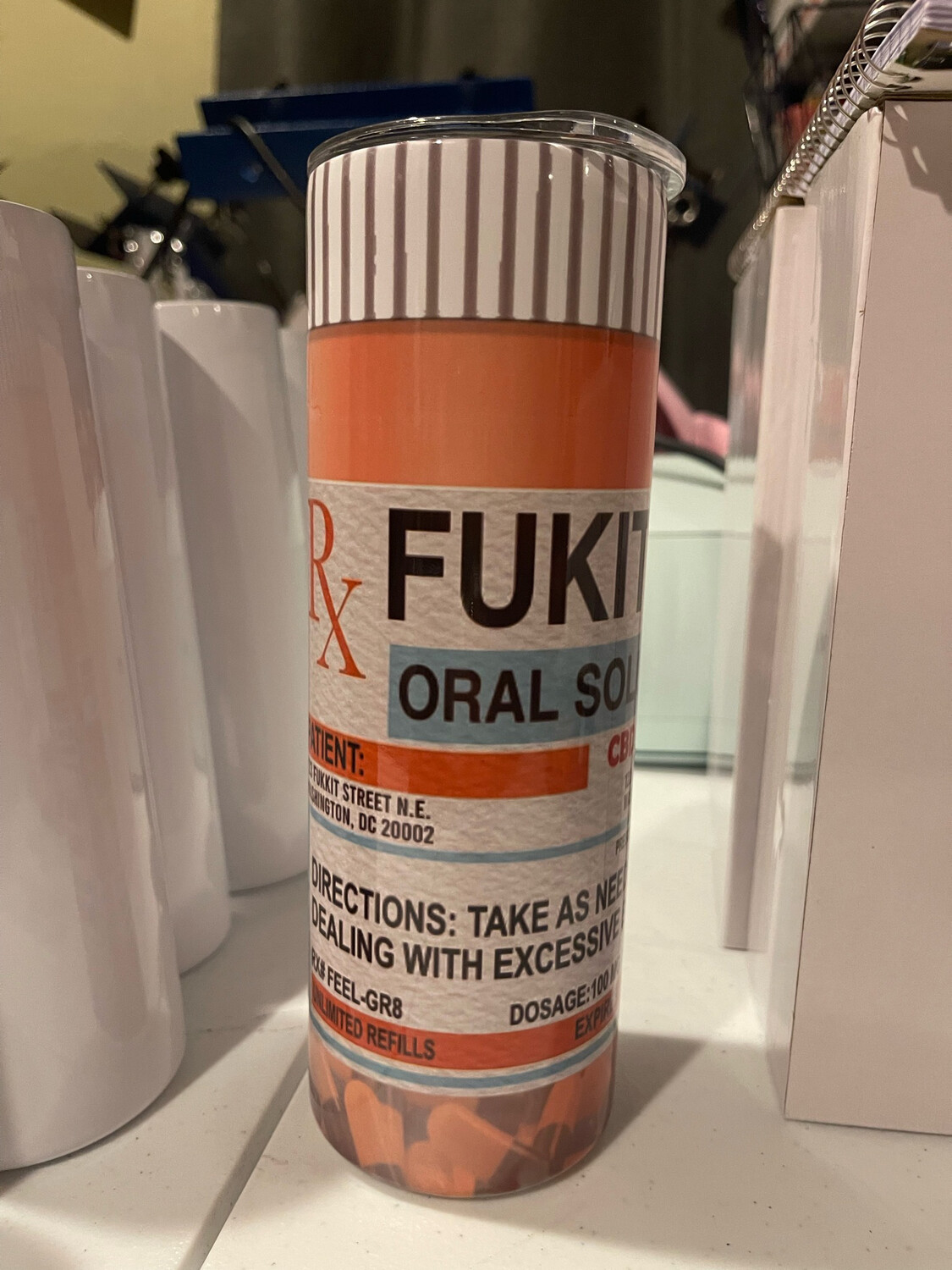 Fukitol 20 Oz Skinny Tumbler