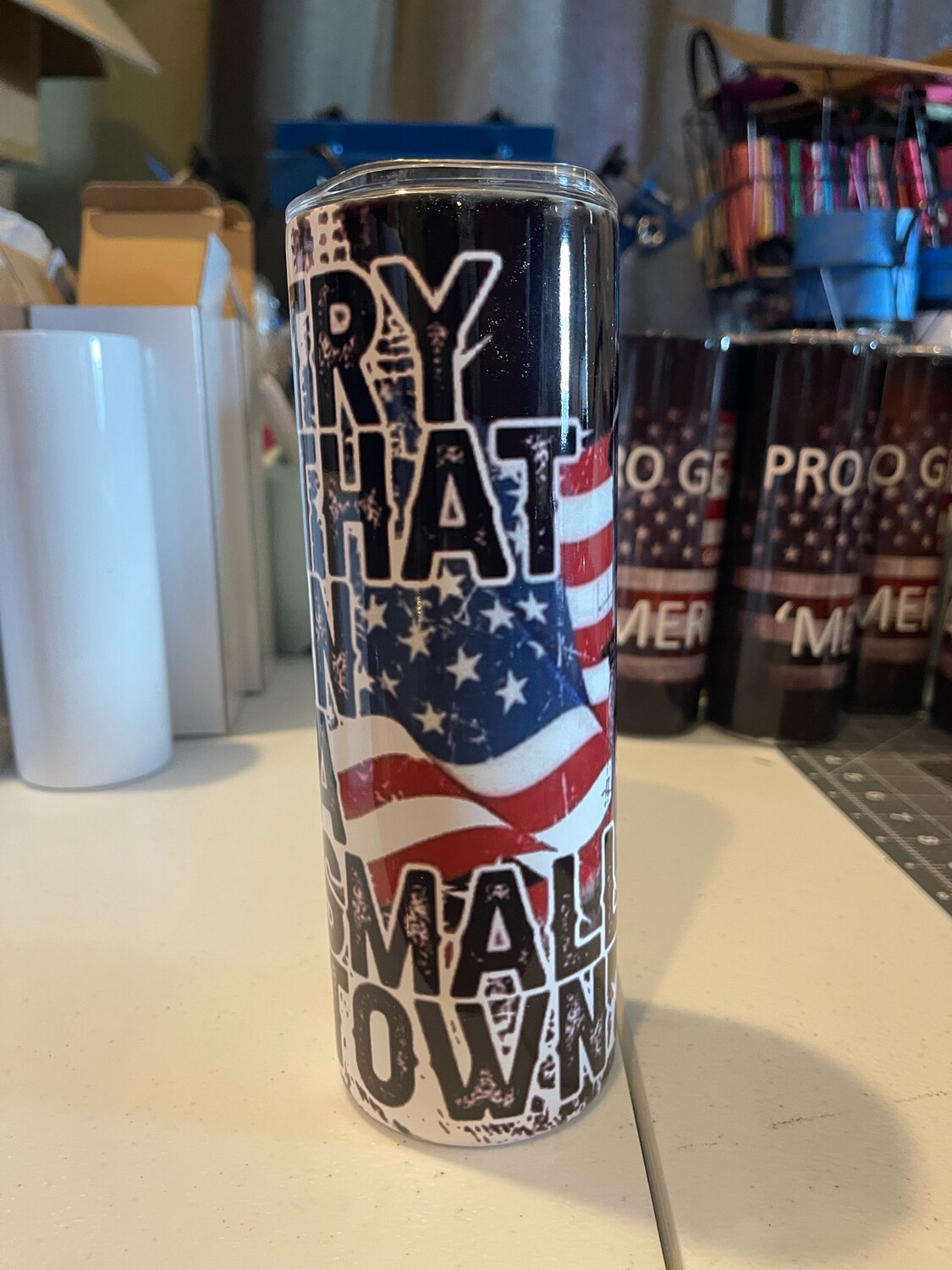 Try That In A Small Town 20 Oz Skinny Tumbler