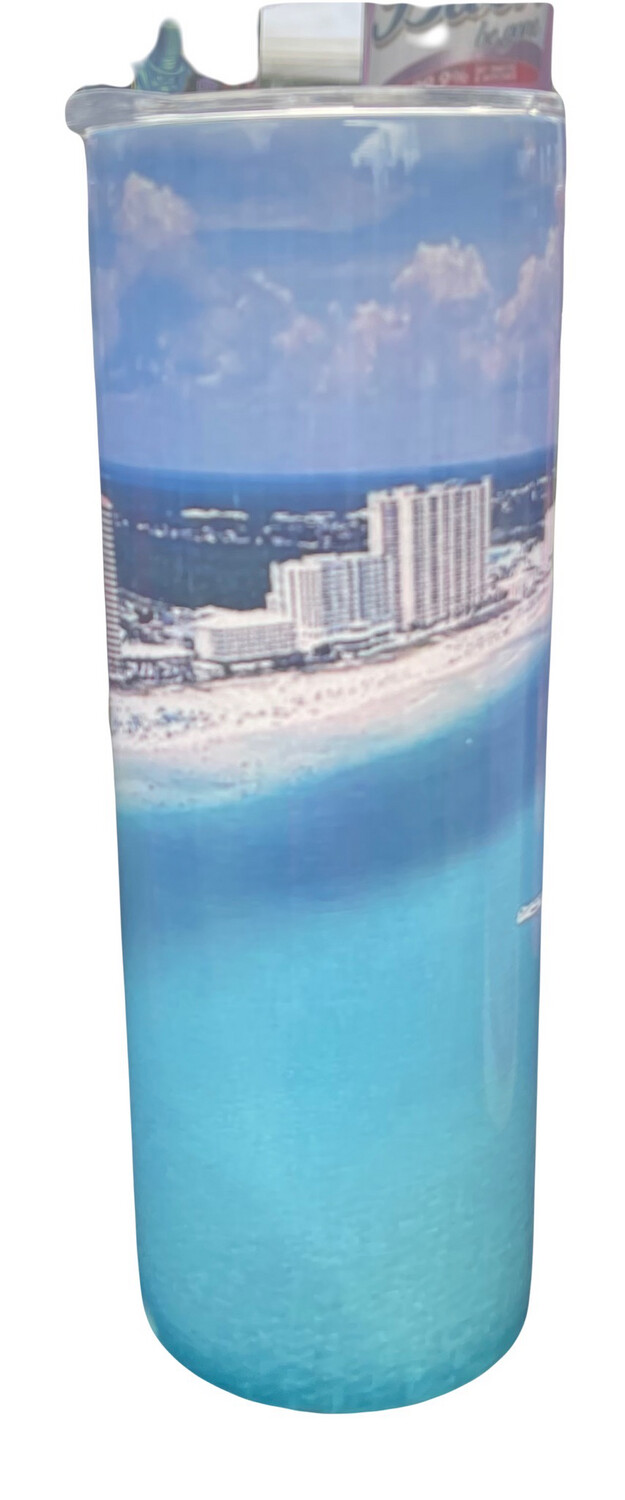 Panama City Beach 20 Oz Skinny Tumbler Take A Piece Of The Worlds Most Beautiful Beaches Home With You.