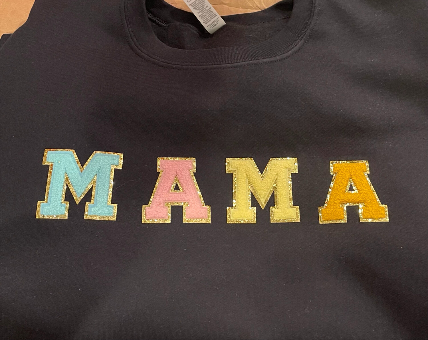Chenille MAMA Patch sweatshirt