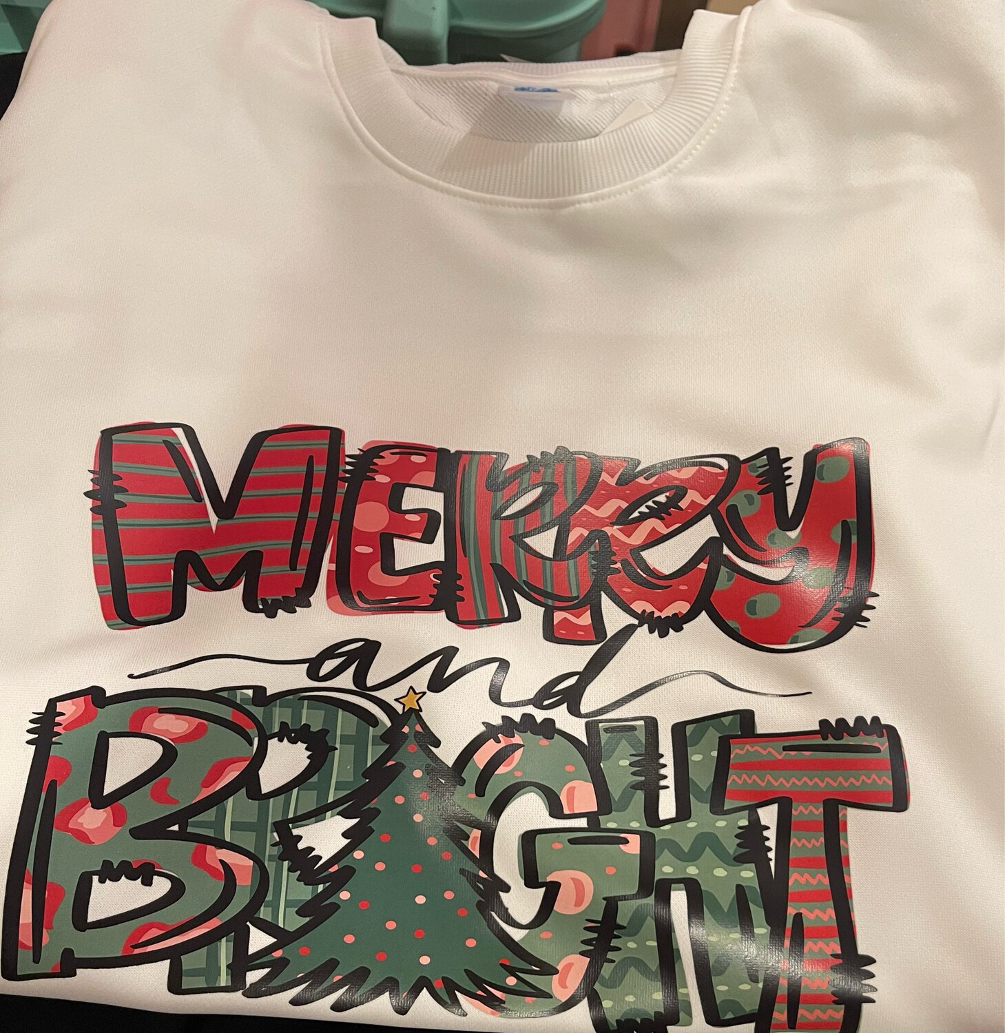 Merry &amp; Bright Sweatshirt Sizes S-5X