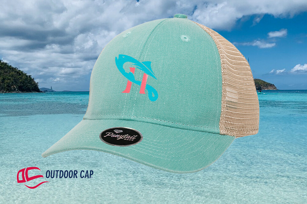 MINT/TEA PONY TAIL HAT