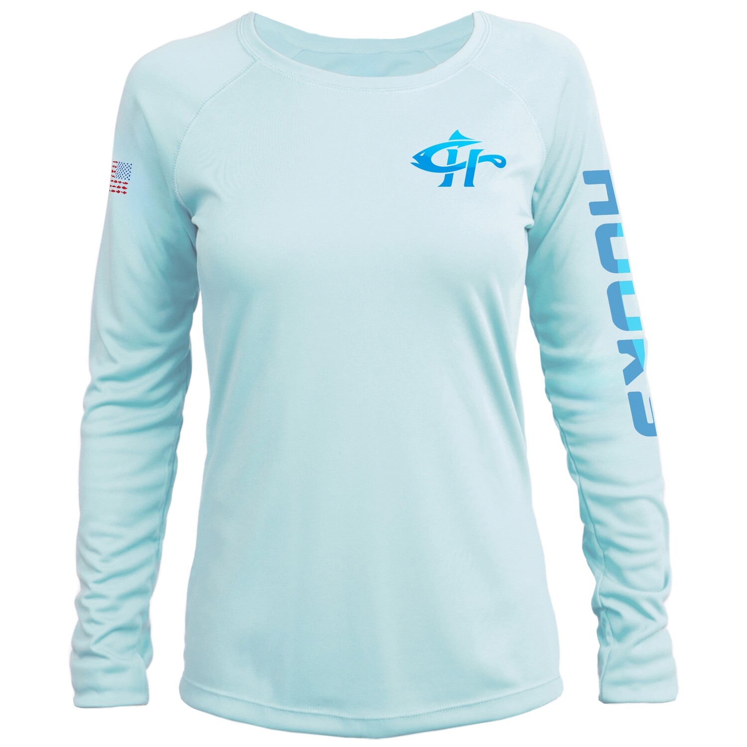 HOOKS BLUE WAVE, SIZE: S, SLEEVES: LONG SLEEVE, COLOR: ARCTIC BLUE