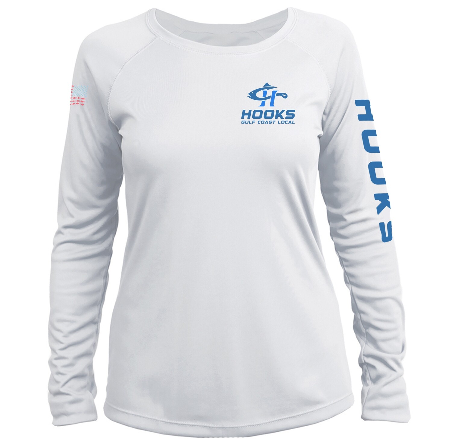 HOOKS LOGO SHIRT, SIZE: S, COLOR: WHITE