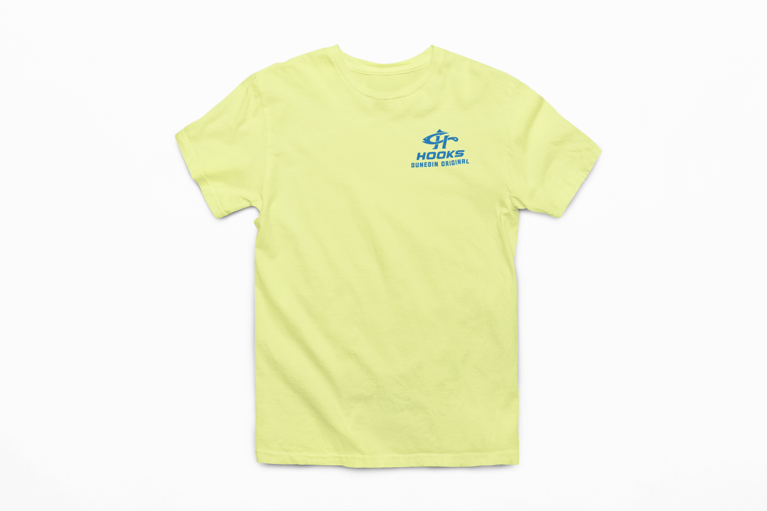 HOOKS COOL IN FLORIDA T SHIRT, SIZE: S, COLOR: PALE YELLOW