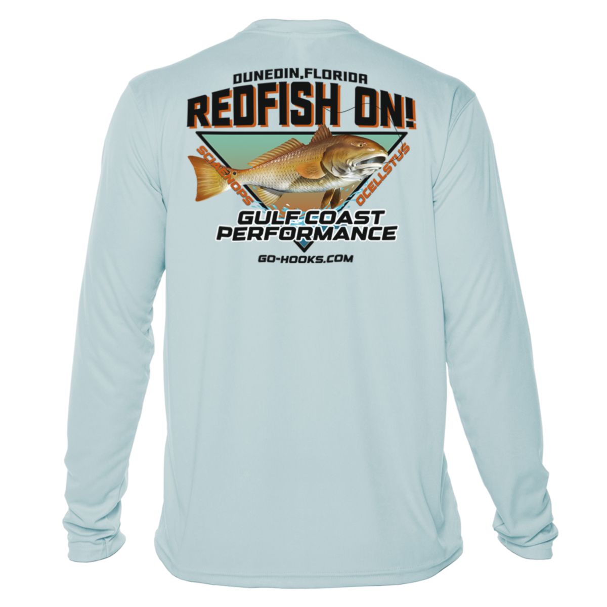 REDFISH ON! PERFORMANCE REDFISH ON! PERFORMANCE, SIZE: S, COLOR: ARCTIC BLUE